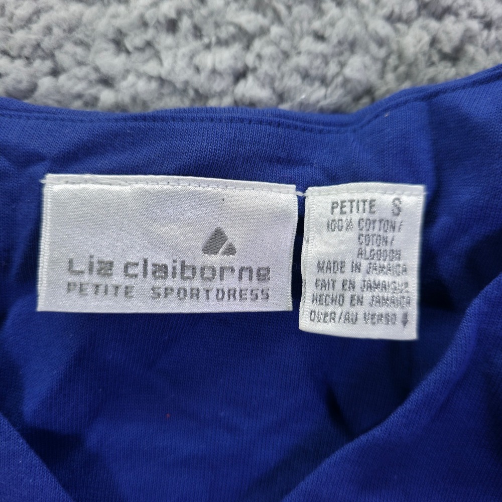 Liz Claiborne Sportdress Cardigan Petite Small Color Block Cotton 1633990A NWT - Picture 6 of 12